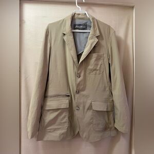 Eddie Bauer Travex Men’s Lightweight Safari Blazer Jacket Beige Size 40